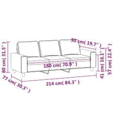 Vidaxl Trosed vinsko rdeč 180 cm blago