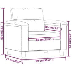 Vidaxl Fotelj vinsko rdeč 60 cm umetno usnje