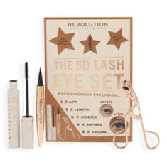 Makeup Revolution 5D Lash Eye Set Odtenek super black Set maskara 5D Lash 14 ml + črtalo za oči Renaissance Flick 0,8 g Black + vihalec trepalnic