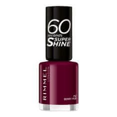 Rimmel 60 Seconds Super Shine hitro sušeči lak za nohte 8 ml Odtenek 712 berry pop