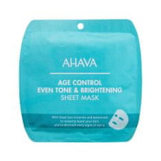 Ahava Age Control Even Tone & Brightening Sheet Mask osvetljevalna in vlažilna maska za obraz 17 g za ženske