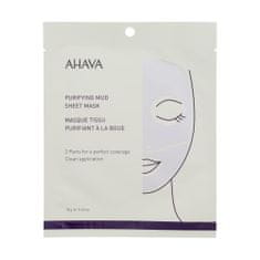 Ahava Purifying Mud Sheet Mask čistilna maska za obraz 18 g za ženske