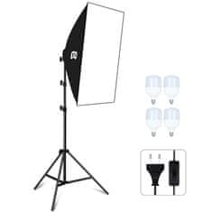 NEW Studijski set Puluz LED softbox 50x70cm, stativ, LED žarnice 4 kos PU5071EU