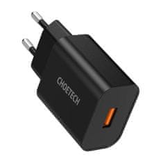 Choetech choetech q5003 18w USB-a omrežni polnilnik (črn)