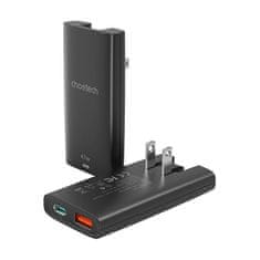 Choetech choetech mini potovalni polnilec pd6011 pd65w gan slim usb-a+c (črn)