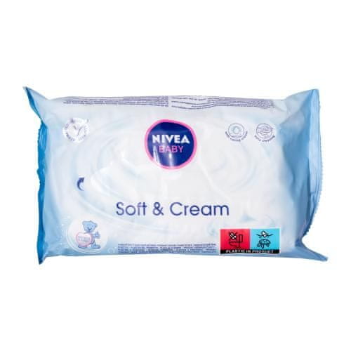 Nivea Baby Soft & Cream čistilni robčki za otroško kožo 63 kos