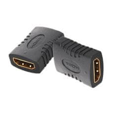 PremiumCord Adapter HDMI A - HDMI A, ženski/ženski, pozlačen