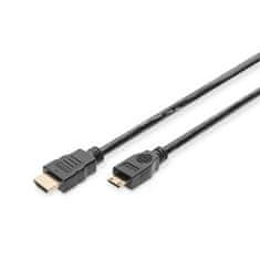 Digitus HDMI 1.3 / 1.2 (C-A) priključni kabel 2 m, zlati kontakti, Ultra HD 24p