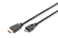 Digitus HDMI 1.3 / 1.2 (C-A) priključni kabel 2 m, zlati kontakti, Ultra HD 24p