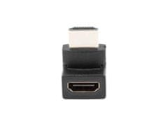 Lanberg kotni adapter HDMI (M) na HDMI (F), črn