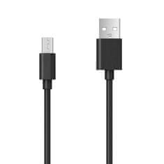 Aligator Podatkovni kabel s podaljšanim priključkom microUSB, 2A, črn