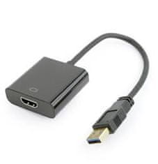 Gembird adapter USB 3.0 (M) do HDMI (F), črn