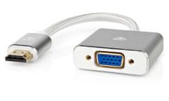 Nedis PROFIGOLD HDMI/VGA adapter/ HDMI priključek - VGA vtičnica/ aluminij/ srebrna/ škatla/ 20cm