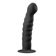 Easytoys Dildo s prisesalno kapico, črn