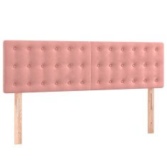Vidaxl Box spring postelja z vzmetnico roza 140x190 cm žamet
