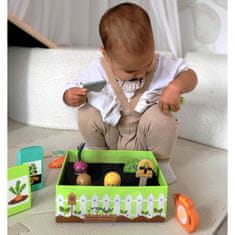 Tooky Toy Leseni vrtni set Montessori za vrtnarjenje z zelenjavo