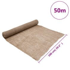 Vidaxl Rola iz jute 2 kosa 1x50 m 100 % juta 200 g/m²