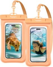 Spigen Aqua Shield WaterProof Floating Case A610 2 Pack, apricot