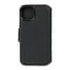 Leather Detachable Wallet, black - iPhone 15