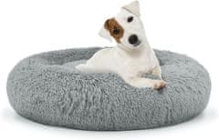 Ljubki dom Plišasta pasja postelja 60 cm svetlo siva