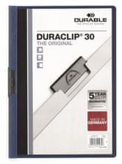 Durable Trajne preglednice DURACLIP 30, A4, temno modra