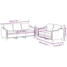 Vidaxl Sedežna garnitura 2-delna z blazinami taupe blago