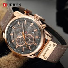 Curren 8291 Moške ure Quartz gibanje Fashion&amp;Casual Auto datum usnje Band ure 