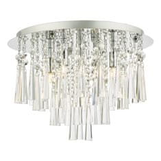 shumee Stropna svetilka Iclyn 5 Light Flush Polished Chrome Crystal