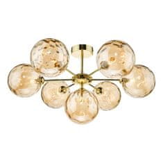 shumee Cohen 7 Light Semi Flush Polished Gold Champagne Dimpled 150mm Steklena stropna svetilka