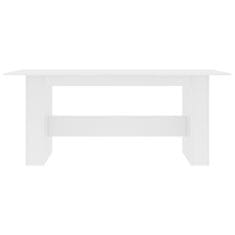 Vidaxl Jedilna miza bela 180x90x76 cm iverna plošča