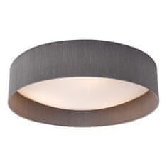 shumee Nysa 3 Light Flush Grey stropna svetilka iz umetne svile 60 cm