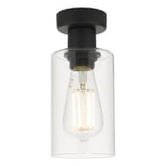 shumee Stropna svetilka Miu 1 Light Flush Matt Black Glass