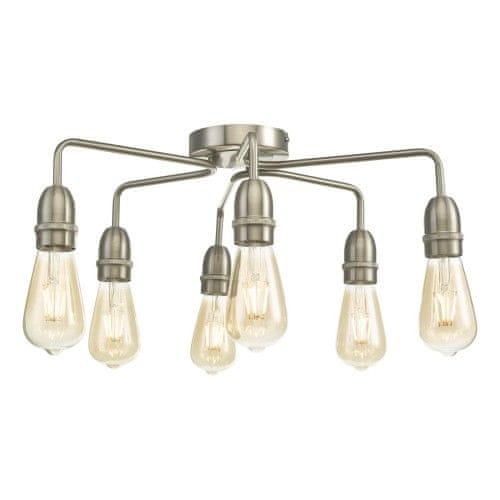 shumee Stropna svetilka Kiefer 6 Light Flush Satin Chrome