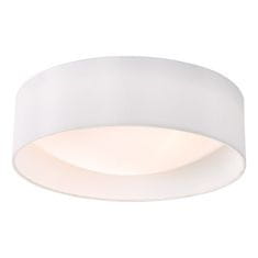 shumee Nysa 2 Light Flush White Faux Silk stropna svetilka 40 cm