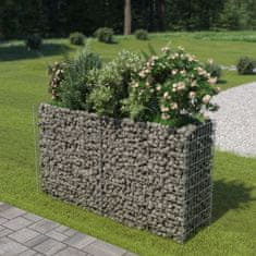 Vidaxl Visoka greda gabion pocinkano jeklo 180x50x100 cm