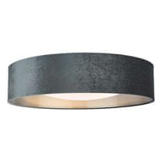 shumee Stropna svetilka Nysa 3 Light Flush Velvet Dark Grey Shade 60 cm