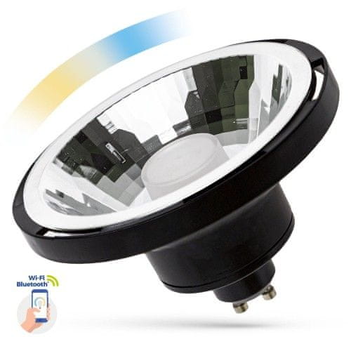 shumee Led Ar111 10W Gu10 Smd 230V Črna 30St Cct+Dim Wi-Fi/Bt Smart Spectrum LED