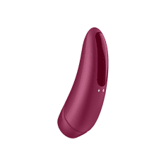 Satisfyer Curvy 1+ vakuumski klitoralni stimulator temno rdeč