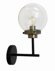 shumee Lens lamp stenska svetilka črna + patina mat 1x40w e14 brezbarvni senčnik
