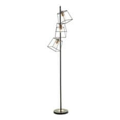 shumee Tower 3 Light Floor Lamp Matt Black Copper