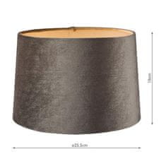 shumee Laura Ashley Velvet Empire Drum Shade Grey 25 cm/10 palcev