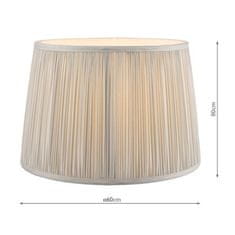 shumee Laura Ashley Hemsley Pleated Silk Empire Drum Shade Silver 20 cm/8 in