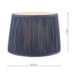 shumee Laura Ashley Hemsley Pleated Silk Empire Drum Shade Midnight Blue 25 cm/10 palcev