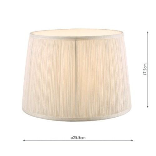 shumee Laura Ashley Hemsley Pleated Silk Empire Drum Shade Cream 25 cm/10 palcev