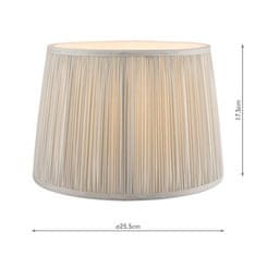 shumee Laura Ashley Hemsley Pleated Silk Empire Drum Shade Silver 25 cm/10 palcev