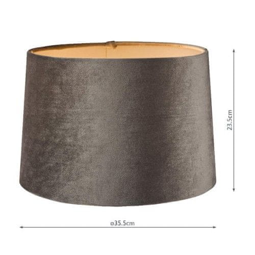 shumee Laura Ashley Velvet Empire Drum Shade Grey 35 cm/14 palcev