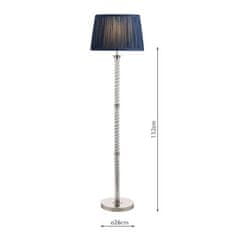 shumee Laura Ashley Louis Twisted Glass Floor Lamp Samo poliran nikelj