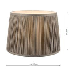 shumee Laura Ashley Hemsley Pleated Silk Empire Drum Shade Grey 25 cm/10 palcev