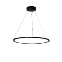 shumee Pisarniška svetilka Viseča okrogla LED plošča 36 W Črn okvir Abruzzo Office 60 cm