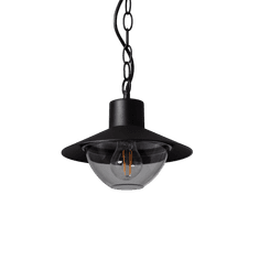 shumee Retro podstrešna viseča svetilka Črna 25cm E27 Abruzzo Forte